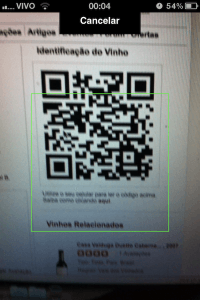 Leitura do QR Code do rótulo