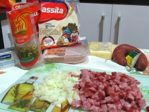Ingredientes da Pizza de Frigideira