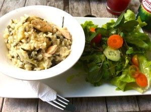 Risotto de Salmão com Espinafre e Limão Siciliano