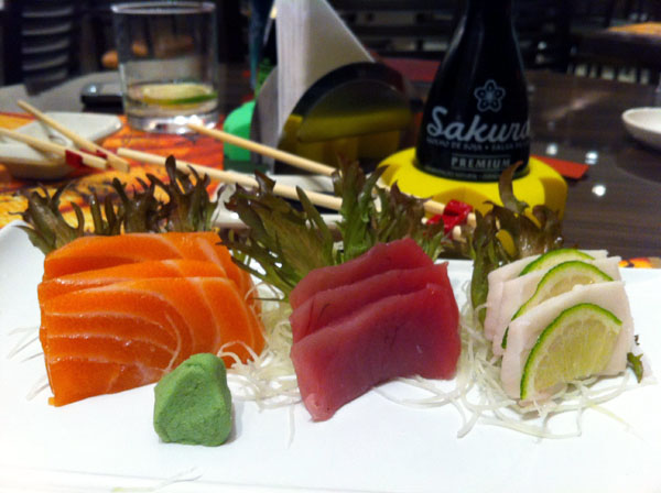 Sashimi de Salmão, Atum e Peixe-Prego