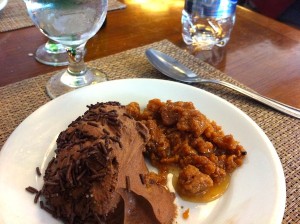 Mousse de chocolate e Ambrosia