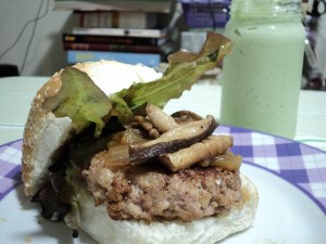 Hamburguer de costelinha suína