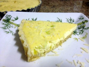 Quiche de Alho Poró e Grana Padano