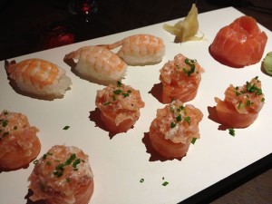Dyo e nigiri de camarão