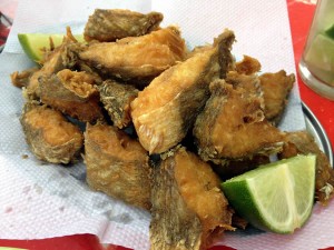 Postas de Papa-terra fritas